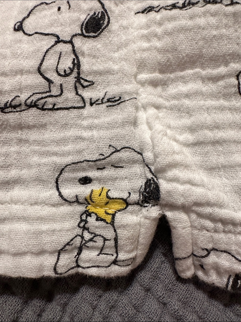 American Eagle Outfitters White Cotton Gauze Lounge Shorts Snoopy & Woodstock - Picture 6 of 6